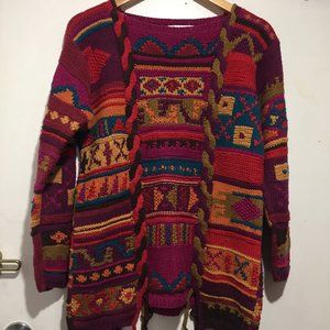 VINTAGE DEBRA LUBELL KNITTED MULTICOLOR SWEATER SIZE 8